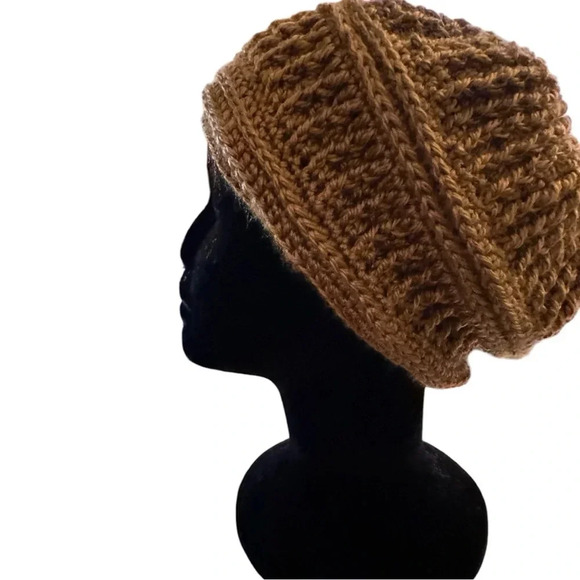 Hand Crochet by Me Unisex Boho Beanie Hat Head Cover Soft Acrylic - Picture 5 of 6